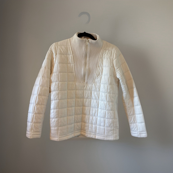 Gap Jackets & Blazers - Women’s Gap Fit XS Off White Quilted Quarter Zip Pullover Jacket